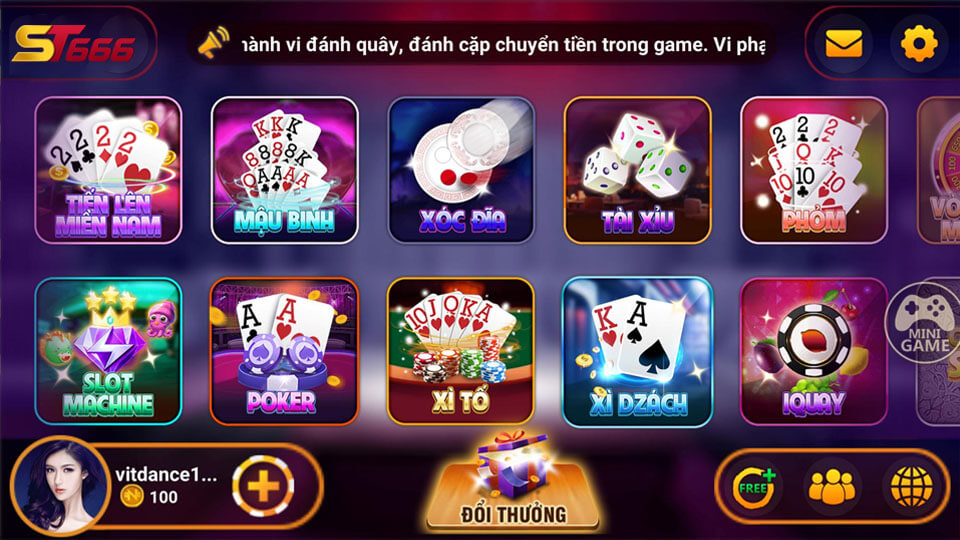 Game Bài Đổi Thưởng Thẻ Cào Tại ST6666 Casino Có Gì Hot? 1 Game bai doi thuong the cao tai ST666