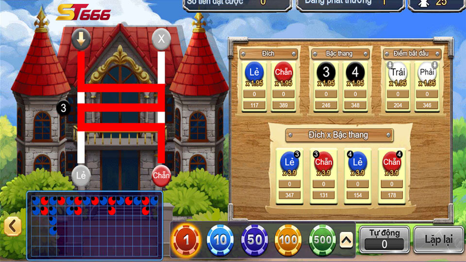 Game Leo Thang - Trò Chơi Giải Trí Ăn Tiền Thật Tại ST666 2 Hướng dẫn các bước chơi game leo thang tại ST666