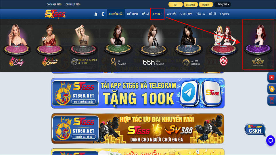 Dream Gaming ST666 - Sảnh Cược Mộng Mơ Không Thể Bỏ Lỡ 1 Dream Gaming - sảnh cược mộng mơ không thể bỏ lỡ