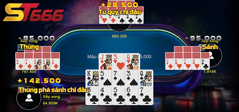 Thùng Phá Sảnh Là Gì? Mẹo Chơi Game Bài Xì Tố Luôn Thắng 3 Thùng phá sảnh là bài gì?