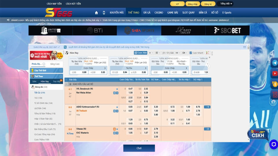 Saba Sports Là Gì? Mẹo Chơi Tại Saba Sport Luôn Thắng 1 Saba sports betting tại ST6666