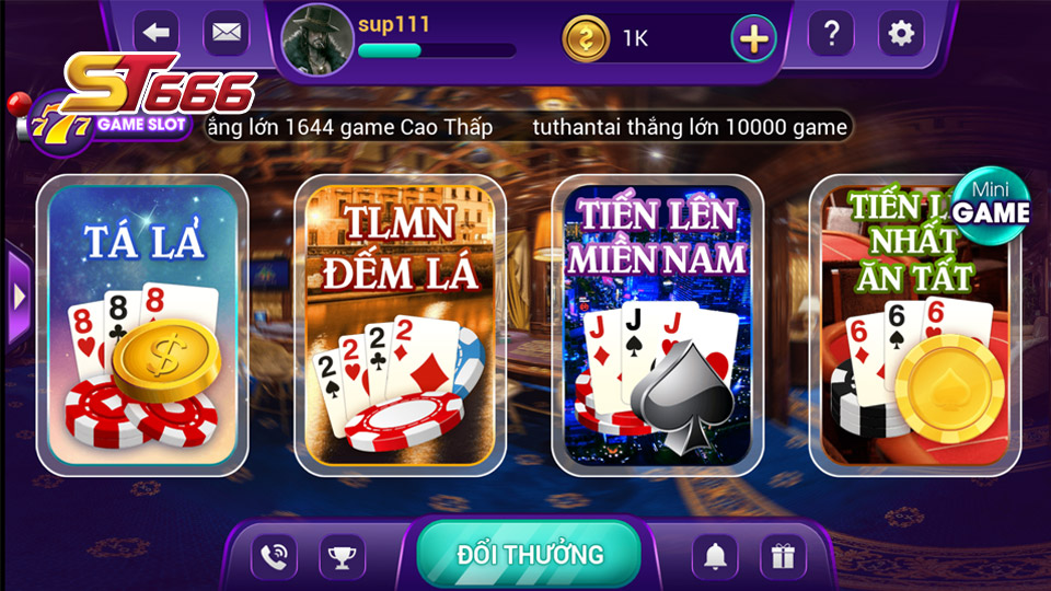 Game Danh Bai Doi Thuong 2022 St666